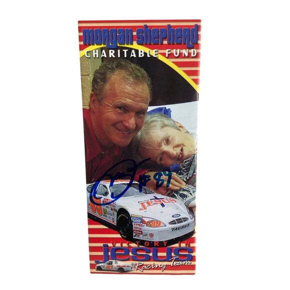 Morgan Shepherd Racing Autographed Brochure Victory in Jesus NASCAR Signed - Picture 1 of 5
